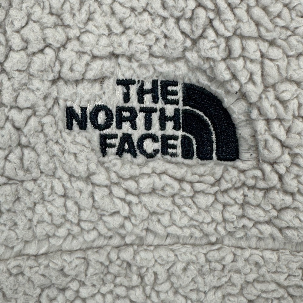 The North Face Deep Pile Fleece Vest Youth XL (18/20) Beige Full Zip Jacket - Picture 4 of 13